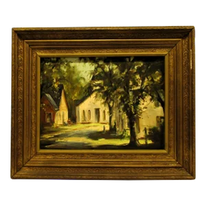 Artist Doug Moulson Landscape Impressionist Oil Painting Churchyard