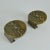 Bronze Round Push and Pull Door Handles with Geometric Relief, Set of 2 For Sale - Image 4 of 13