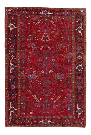 Mid-20th Century Vintage Persian Heriz Wool Rug