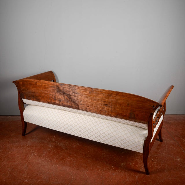 Three-Seater Sofa in Walnut For Sale - Image 10 of 18
