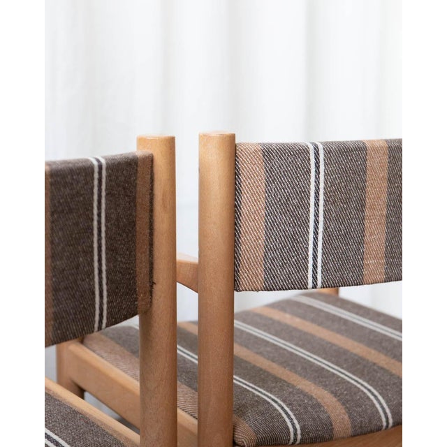 1970s Beech and Wool Dining Chairs Style of Børge Mogensen - Set of 10 For Sale - Image 10 of 18