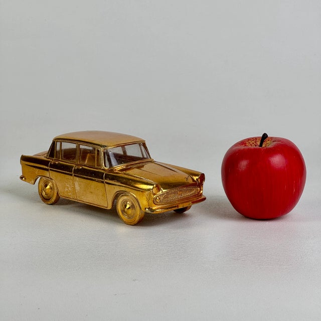 Mid-Century Modern 1960s Vintage Toyopet 'Tiara' Model Gold Plated Metal Car Memorabilia For Sale - Image 3 of 11