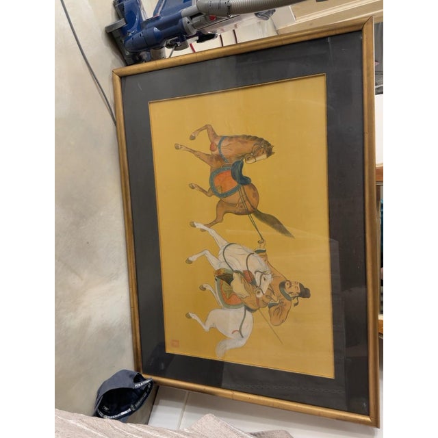large-scale mid-century fine art piece by American artist John Shaw Freeland. Executed in the traditional East Asian...