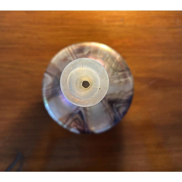 Glass Art Nouveau Iridescent Glass Soliflore Vase, 1900s For Sale - Image 7 of 18