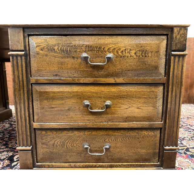 Large English Desk in Oak For Sale - Image 14 of 18
