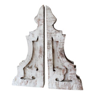 Rustic French Style Carved Corbels Set/2 For Sale