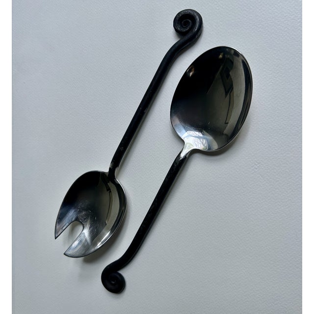 1990s 1990s Gourmet Settings Treble Clef Stainless Serving Set- a Pair For Sale - Image 5 of 17