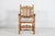 Danish handcrafted armchair of solid oak, made in the 1940´s by a Danish cabinetmaker. The sculptural chair is richly...