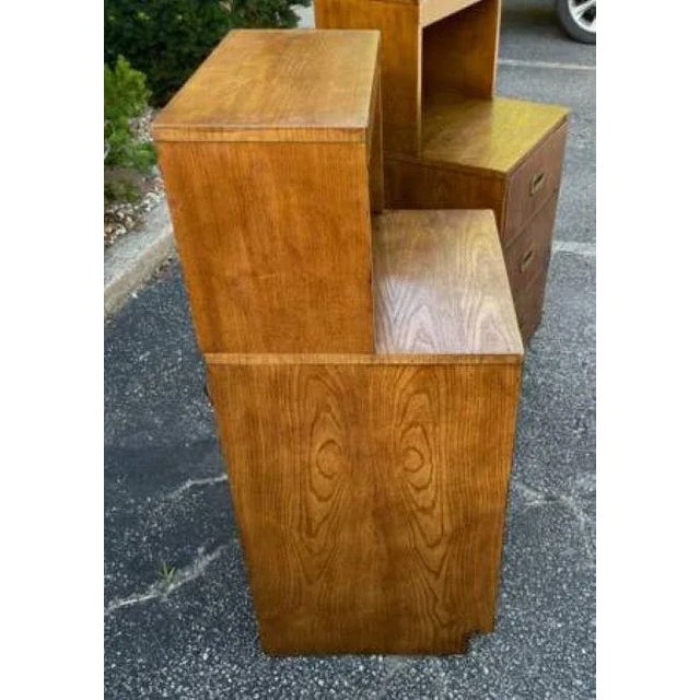 Mid 20th Century Dixie Campaigner Tall Lighted Nightstands - a Pair For Sale In Washington DC - Image 6 of 7