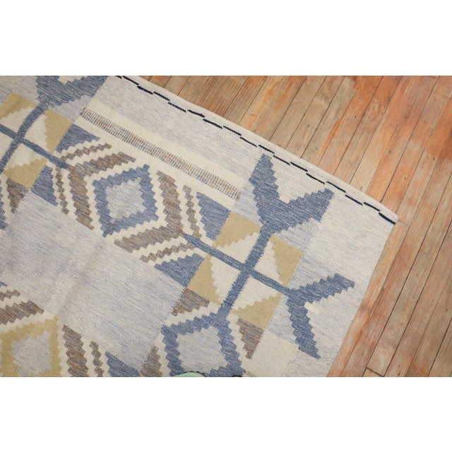 Mid 20th Century Abstract Swedish Kilim - 5'2" x 7'10" For Sale In New York - Image 6 of 9