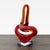 Abstract Modern Abstract Red and Amber Glass Sculpture on Clear Base For Sale - Image 3 of 7