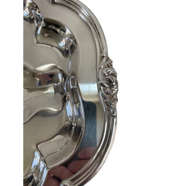 Late 20th Century Vintage Silver Plated Deer or Stag Meat Tree Platter For Sale - Image 5 of 7