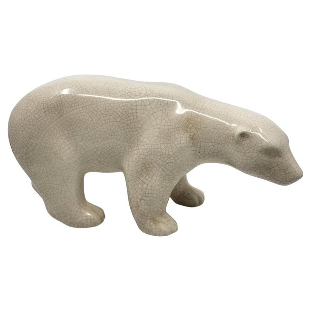 Art Deco Polar Bear in Ceramic from LV Ceram, 1930s For Sale - Image 9 of 9