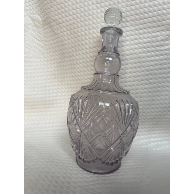 1910s Turn of the Century Beautifully Etched Decanter For Sale - Image 4 of 5