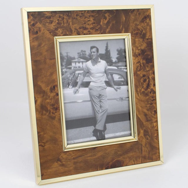 Montagnani Firenze, Italy, crafted this elegant picture photo frame in the 1970s. Its Mid-Century modernist design boasts...