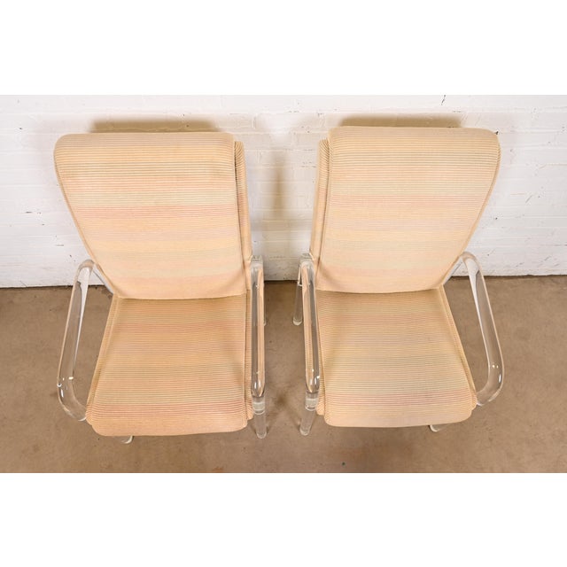 1970s Leon Frost for Lion in Frost Modern Art Deco Lucite Armchairs or Club Chairs, Pair For Sale - Image 5 of 12