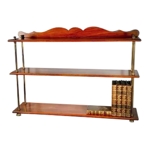 Antique Teak and Brass Campaign Bookshelves, Army & Navy Store