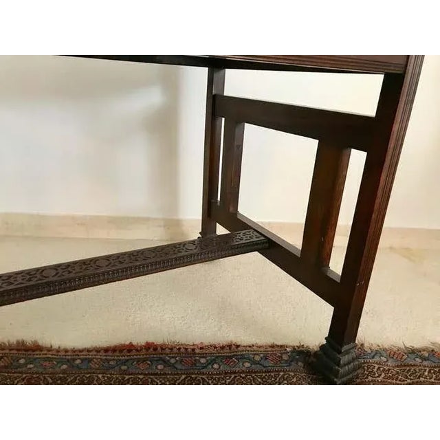 19th Century Aesthetic Era Library Table For Sale - Image 9 of 12