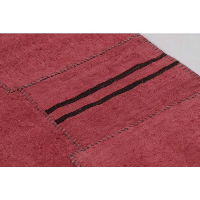 Vintage Turkish Rug With Patchwork Panels in Red and Pink Tones - Rug & Kilim For Sale In New York - Image 6 of 10
