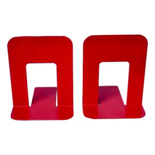 Vintage Bookends in Lacquered Metal, 1960s, Set of 2 For Sale
