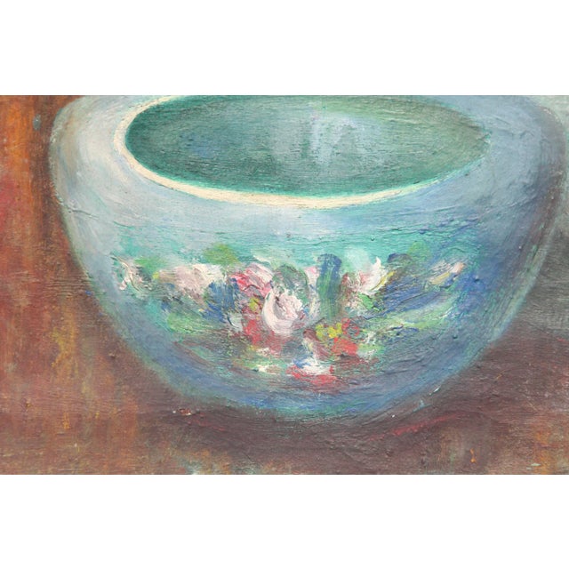 Peonies Still Life, Vintage Oil Painting For Sale - Image 4 of 10