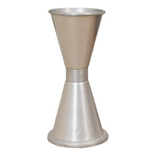 Mid 20th Century Hourglass Sculptural Aluminum Planter or Pedestal For Sale