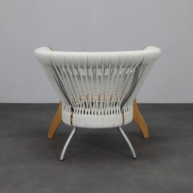 1990s Italian Lounge Chair in Rope and Leather by Driade, 1996 For Sale - Image 5 of 12