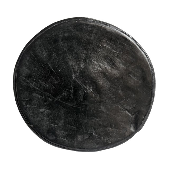 Tribal Vintage Oka Yoruba Black Wood Stool For Sale - Image 3 of 8