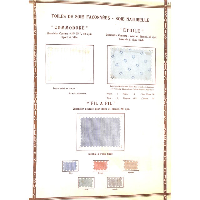 1930s Creations Lebotys. Printemps 1934 [Fabric Sample Album] For Sale - Image 5 of 14