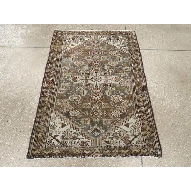 Galerie Shabab Collection Mid-20th Century Handmade Persian Malayer Throw Rug For Sale - Image 4 of 8