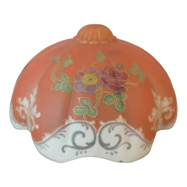 Large Vintage Puffy "Oxford" Table Lamp Shade 14" Diameter For Sale