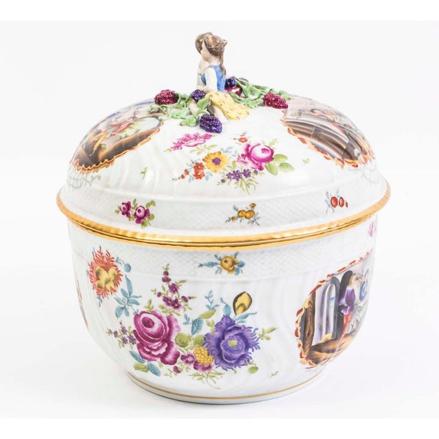 Hand Painted Porcelain Tureen For Sale - Image 9 of 15