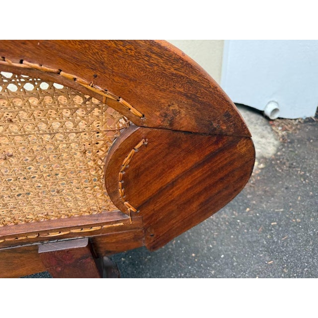 Pair of Matching British Colonial Cane Settees For Sale - Image 11 of 18