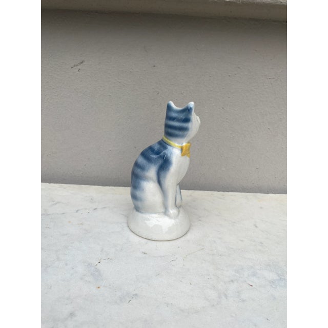 French Majolica Money Bank Cat Circa 1900 For Sale - Image 3 of 4