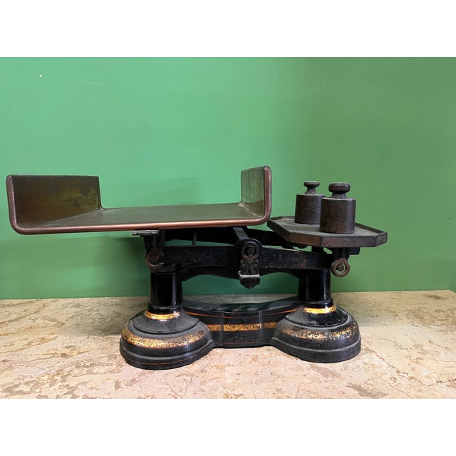 French Bench Scale, 1950s, Set of 3 For Sale - Image 9 of 12