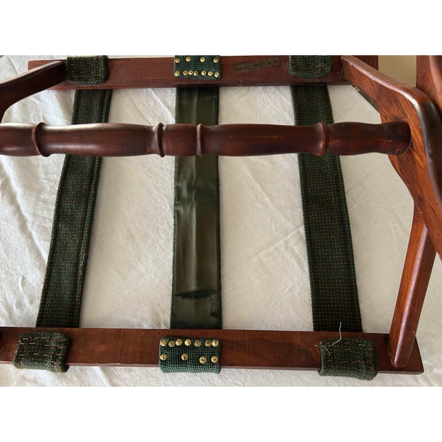 Mid 20th Century Folding Wooden Luggage Rack by Millersburg Products Co., Pa For Sale - Image 12 of 12