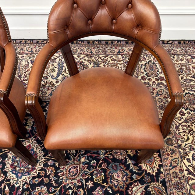 English Desk Chairs, Set of 2 For Sale - Image 9 of 10