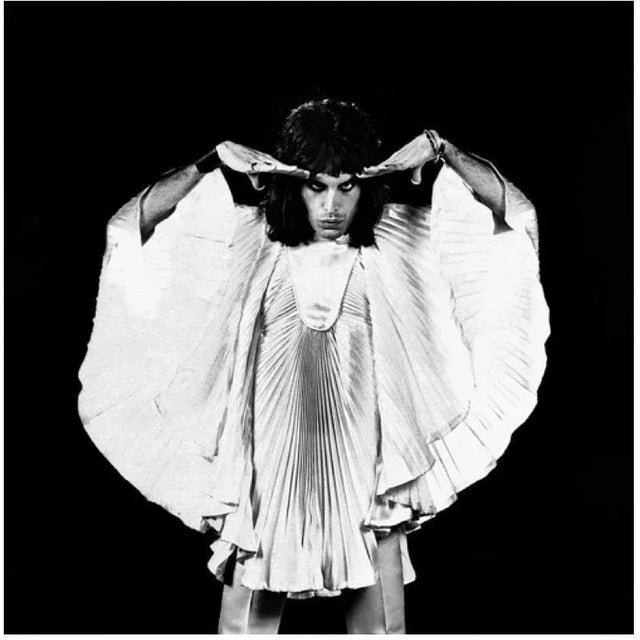 Freddie Mercury - Limited Edition Mick Rock Estate Print Freddie Mercury in a white tunic, 1974 (photo Mick Rock). All...