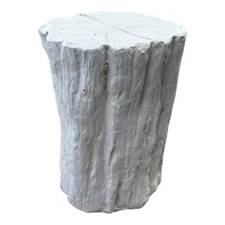 1960s Plaster Faux Bois Tree Trunk Table For Sale