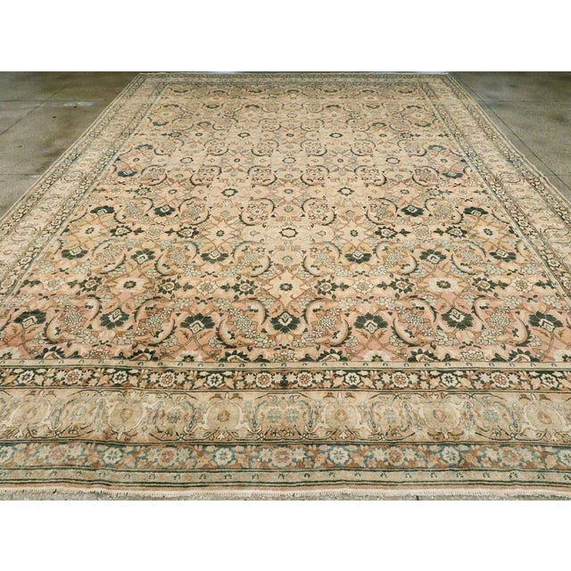 Early 20th Century Galerie Shabab Collection Early 20th Century Handmade Persian Lavar Kerman Room Size Carpet, Circa 1920 For Sale - Image 5 of 10