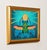 Contemporary Khepri by Rhonda Libbey | Oil and 24 karat gold leaf on panel Beetle with sun and geometric patterns. For Sale - Image 3 of 3