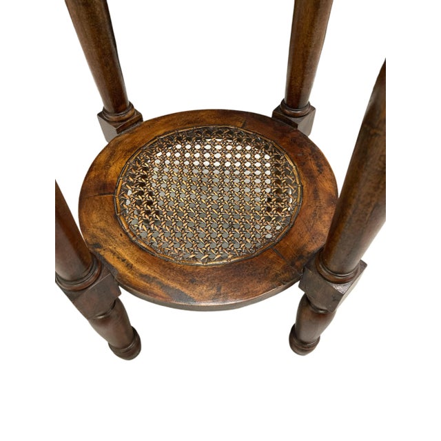 Mahogany Two-Tier Accent Table For Sale - Image 4 of 8