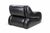 Vintage Black Leather Lounge Armchair, Italy, 1970s For Sale - Image 4 of 8