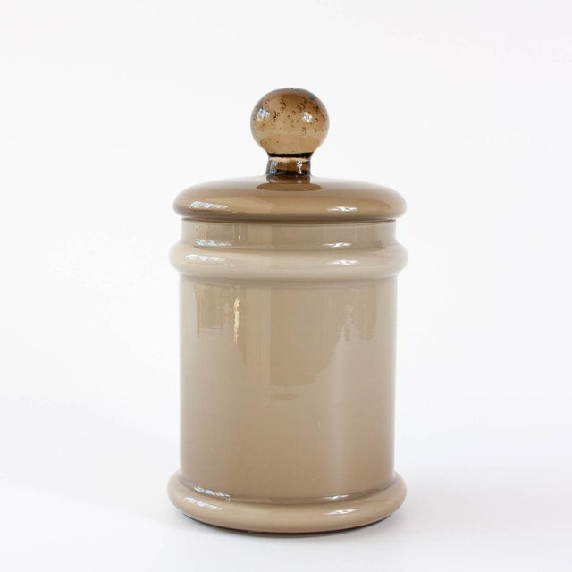 Mid-Century Modern Portuguese Grey Opaline Jar, 1960s For Sale - Image 10 of 10