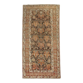 1930s Brown Tribal Persian Kurd Rug - 4'11" x 9'10" For Sale