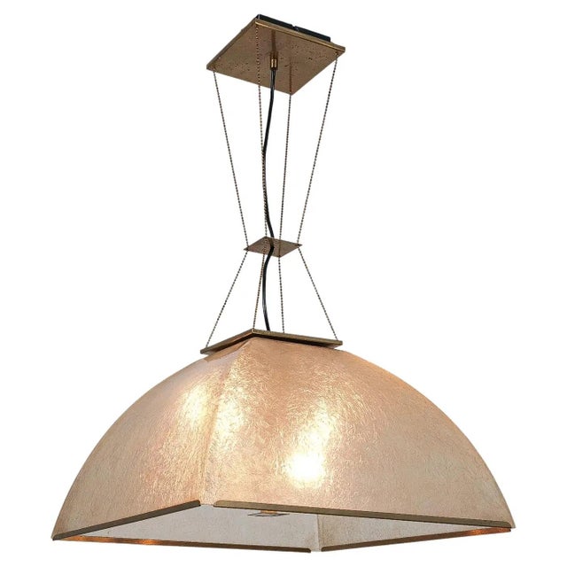 Designer: Salvatore Gregorietti Manufacturer: Lamperti Approx. Dims.: 21.65"W x 21.62"D x 31"H Sculptural chandelier by...