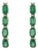 3.45ct Dark Green Emerald Art Deco 14k Gold Earrings With Diamond- A Pair For Sale