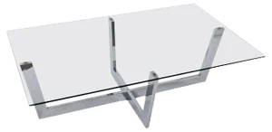 Mid-Century Italian Chromed Steel Coffee Table with Crystal Glass Top, 1970s