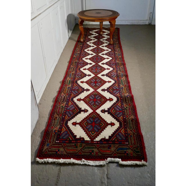 Textile Vintage Middle Eastern Hand Woven Runner Rug, 1930 For Sale - Image 7 of 8