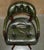 Animal Skin Vintage Chesterfield Captain's Chair in Bottle Green Tufted Leather For Sale - Image 7 of 18